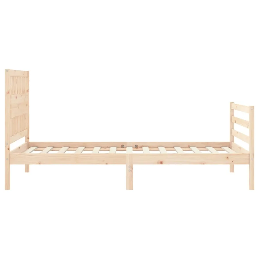 Cadre de lit sans matelas 100x200 cm bois massif - 6