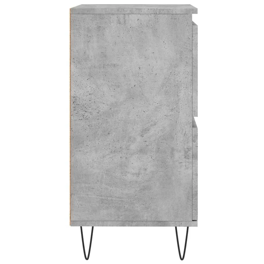 Buffets 3 pcs gris béton bois d'ingénierie - 7