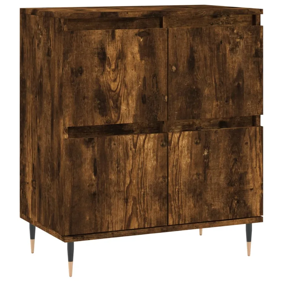 Buffets 2 pcs chêne fumé bois d'ingénierie - 5