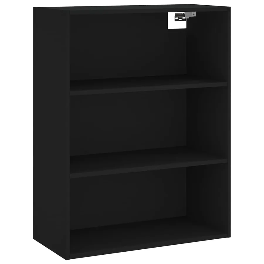 Buffet haut Noir 69,5x34x180 cm Bois d'ingénierie - 5