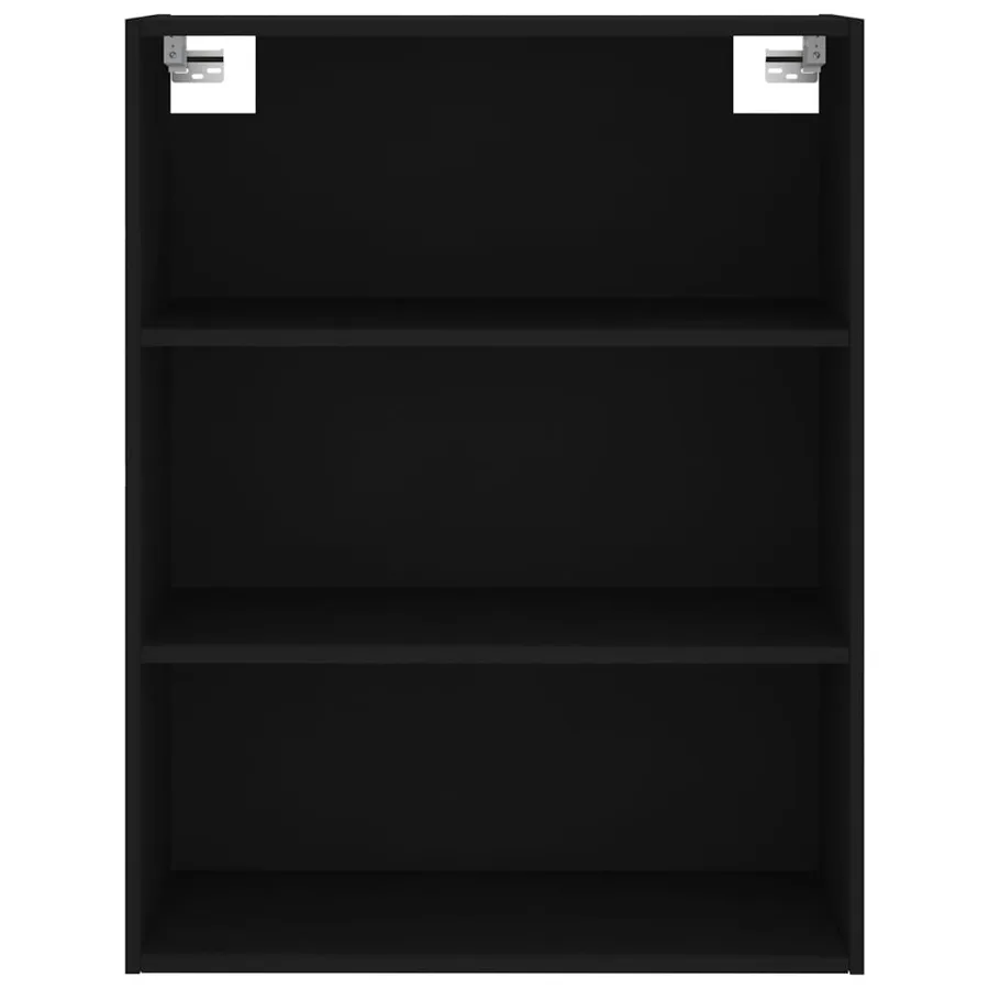 Buffet haut Noir 69,5x34x180 cm Bois d'ingénierie - 6