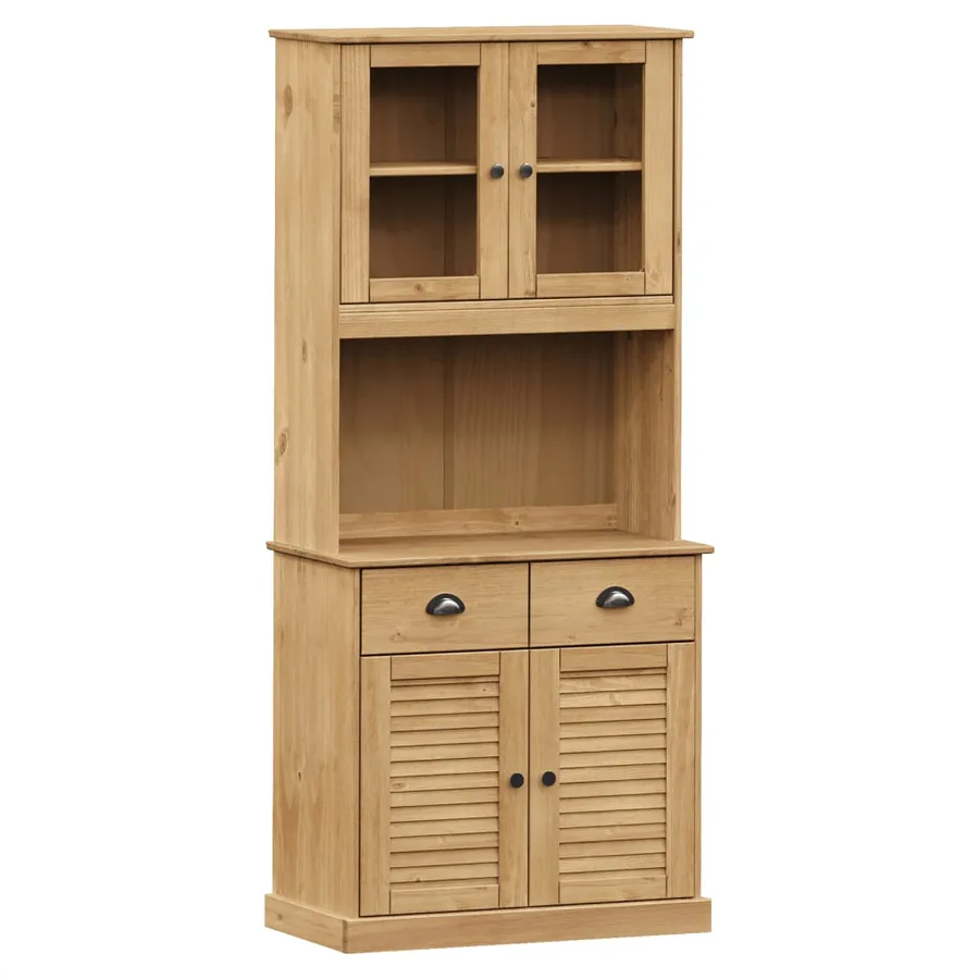 Buffet haut VIGO 78x40x175 cm bois massif de pin - 2