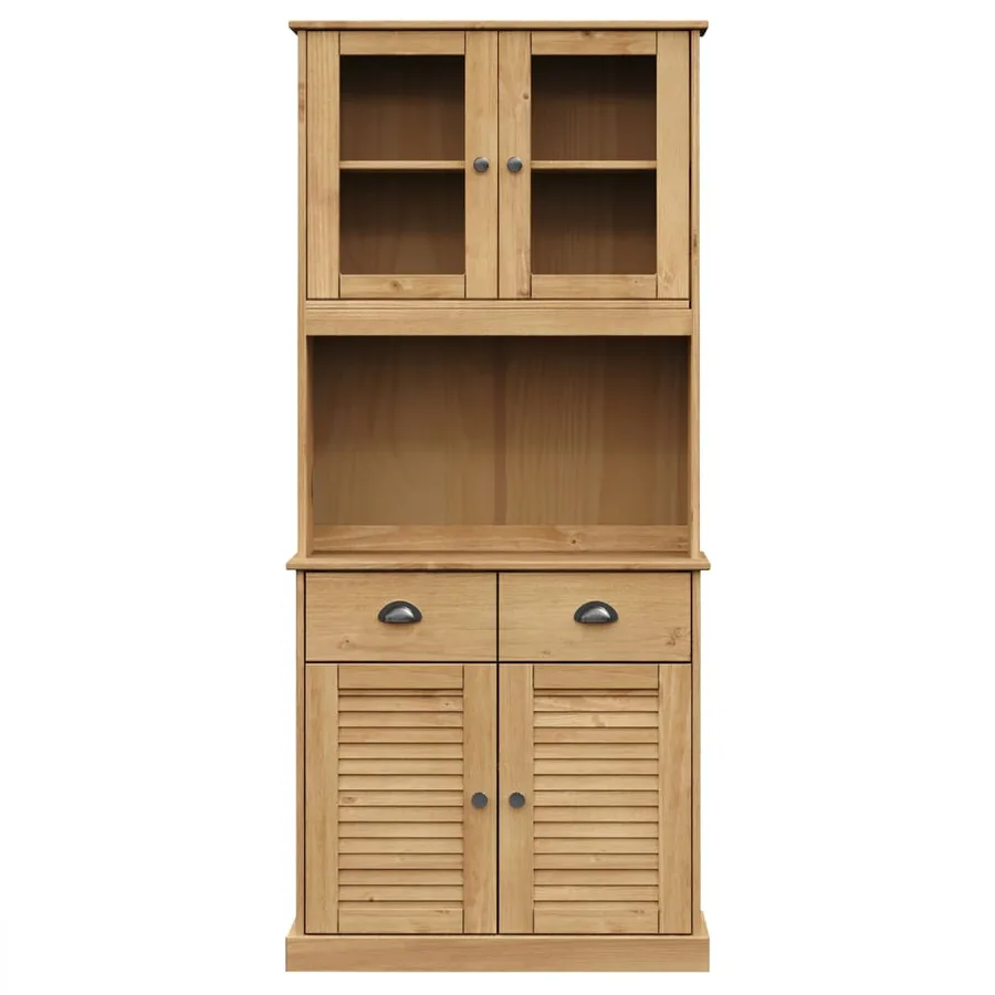 Buffet haut VIGO 78x40x175 cm bois massif de pin - 5