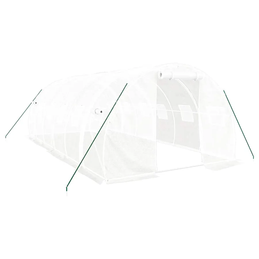 Serre avec cadre en acier blanc 18 m² 6x3x2 m - 2