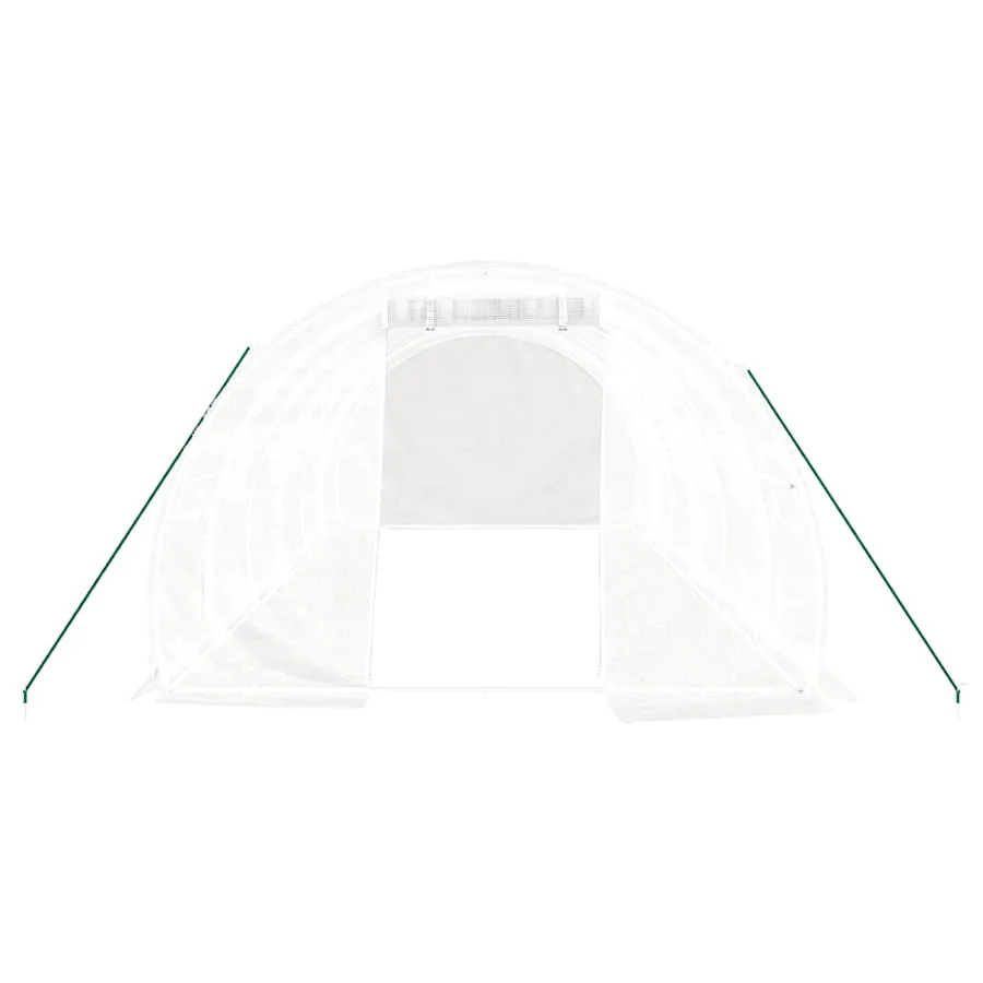 Serre avec cadre en acier blanc 18 m² 6x3x2 m - 4