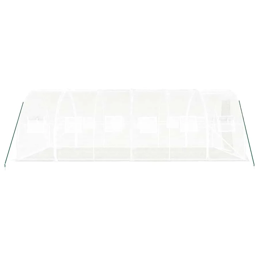 Serre avec cadre en acier blanc 18 m² 6x3x2 m - 5