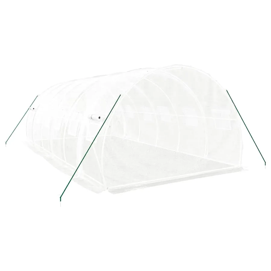 Serre avec cadre en acier blanc 18 m² 6x3x2 m - 6