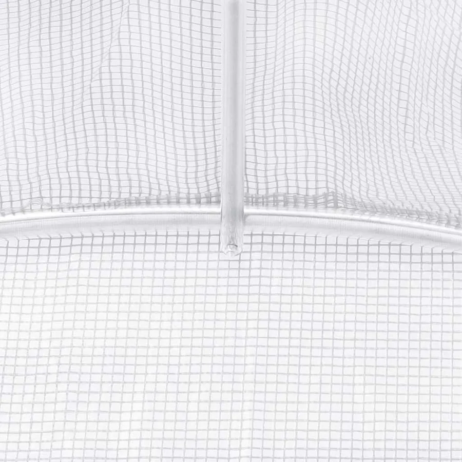 Serre avec cadre en acier blanc 18 m² 6x3x2 m - 9