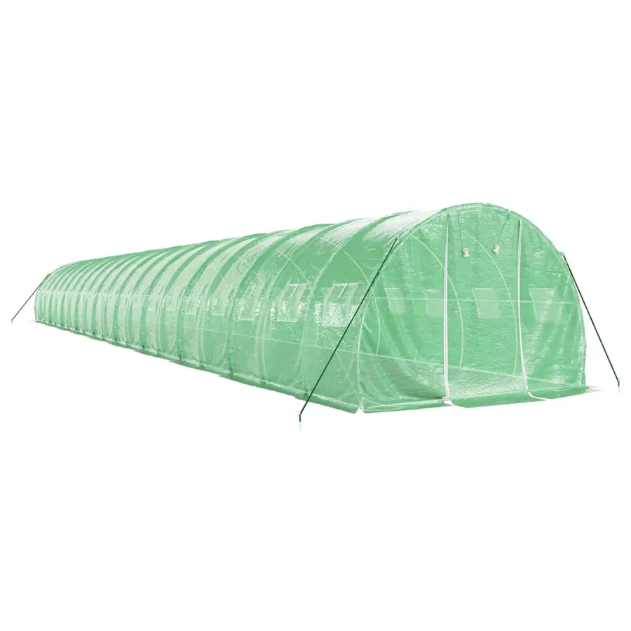 Serre avec cadre en acier vert 60 m² 20x3x2 m - 3