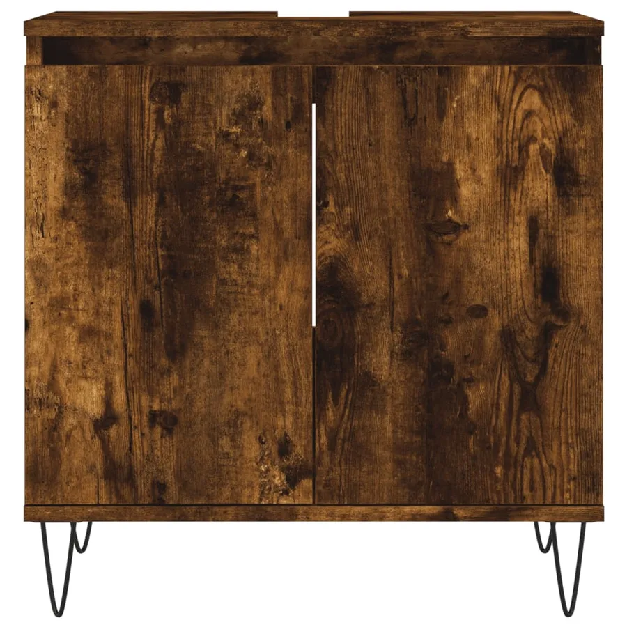 Ensemble d'armoires de salle de bain 3 pcs chêne fumé - 6