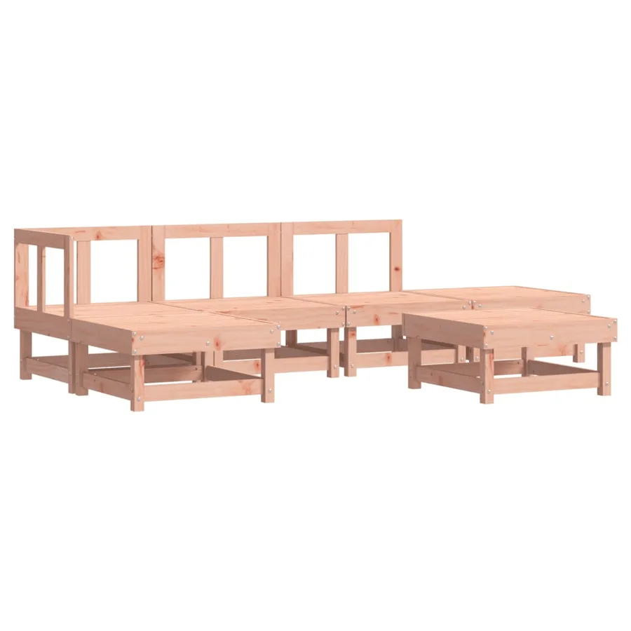 Salon de jardin 6 pcs avec coussins bois massif Douglas - 3
