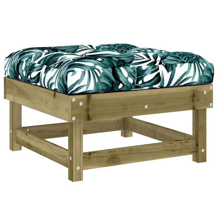 Salon de jardin 5 pcs avec coussins bois de pin imprégné - 6