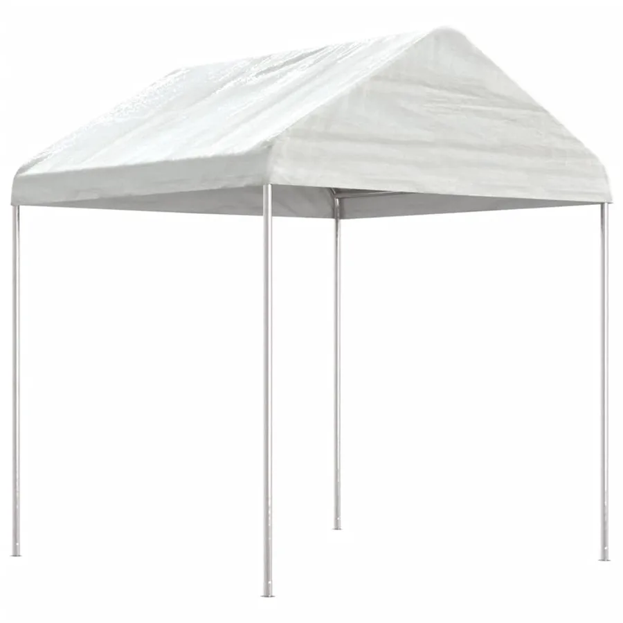 Belvédère avec toit blanc 4,46x2,28x2,69 m polyéthylène - 2