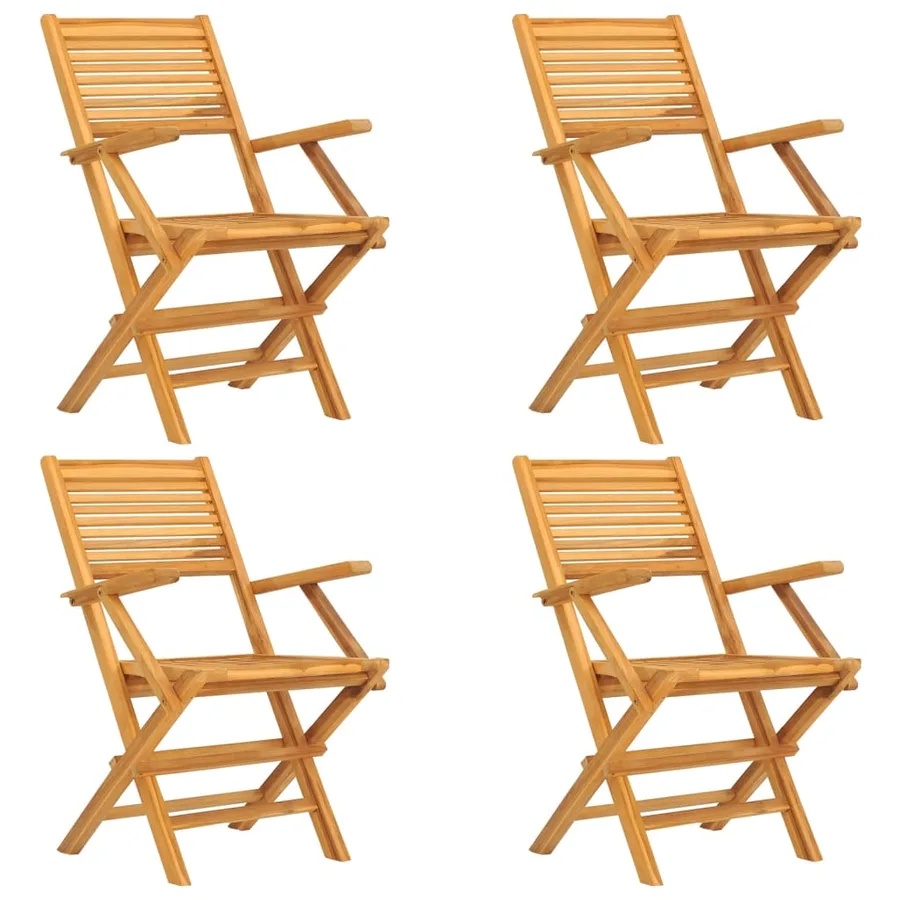 Ensemble à manger de jardin 5 pcs Bois de teck massif - 3