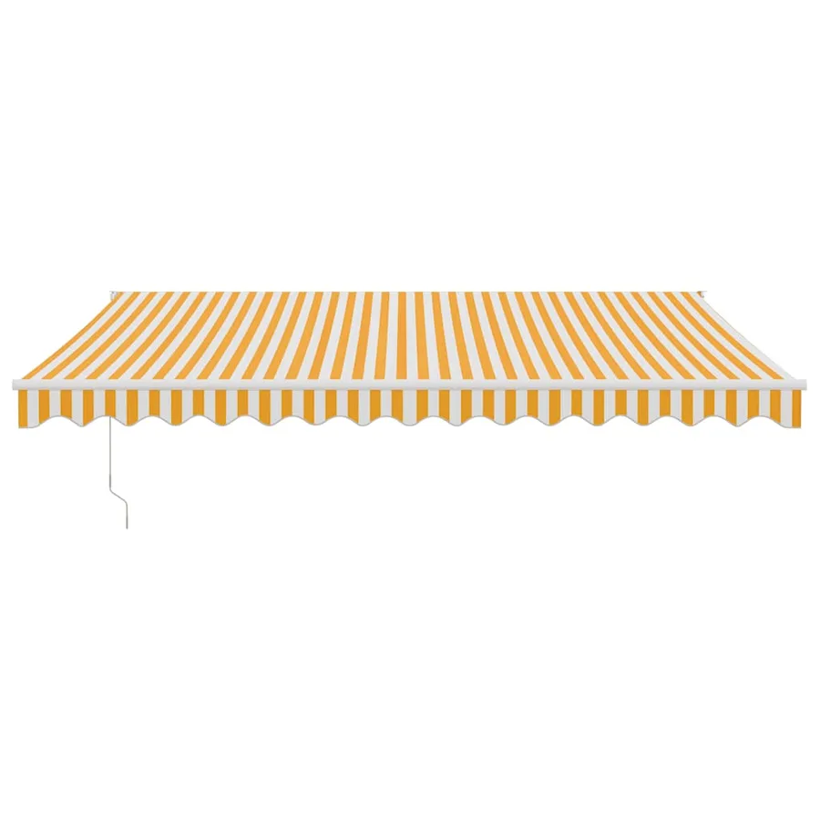 Auvent rétractable automatique jaune et blanc 4x3 m - 3
