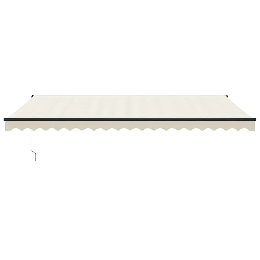 Auvent rétractable crème 5x3 m tissu et aluminium - 3