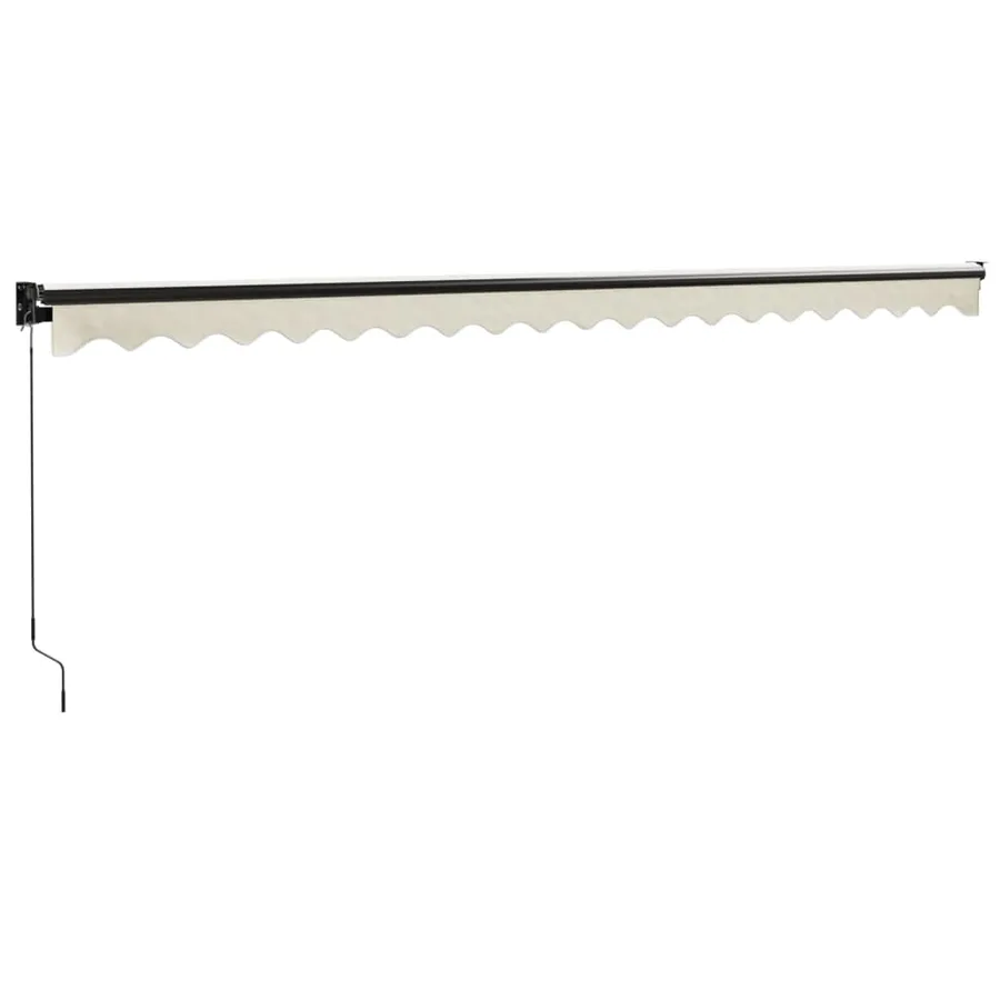 Auvent rétractable crème 5x3 m tissu et aluminium - 6