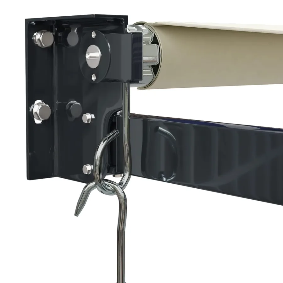 Auvent rétractable crème 5x3 m tissu et aluminium - 7