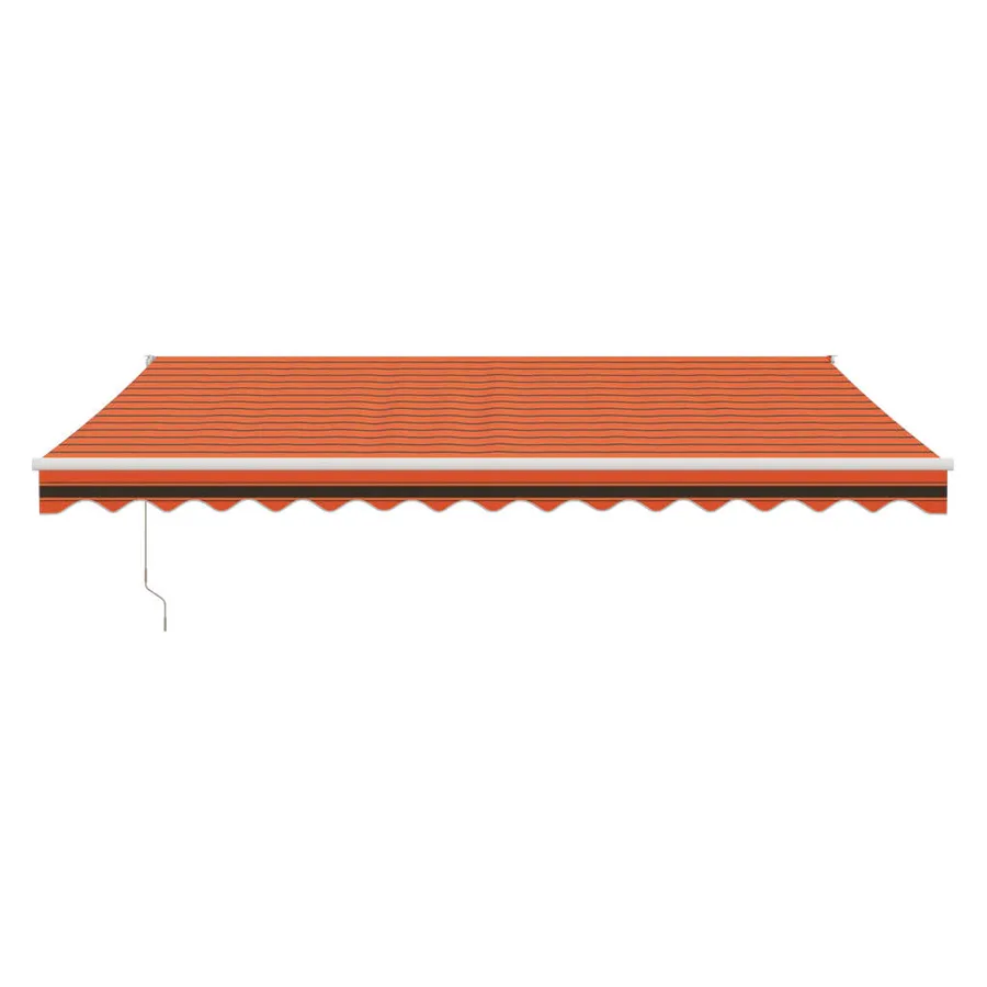 Auvent rétractable orange et marron 4x3 m tissu et aluminium - 3