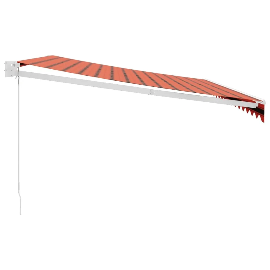 Auvent rétractable orange et marron 4x3 m tissu et aluminium - 4