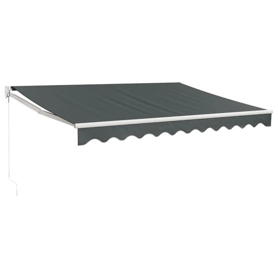 Auvent rétractable anthracite 3x2,5 m tissu et aluminium - 2