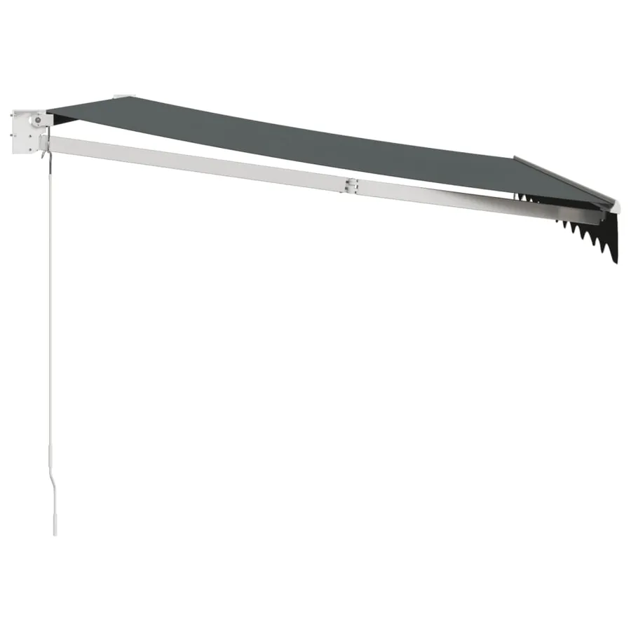 Auvent rétractable anthracite 3x2,5 m tissu et aluminium - 4