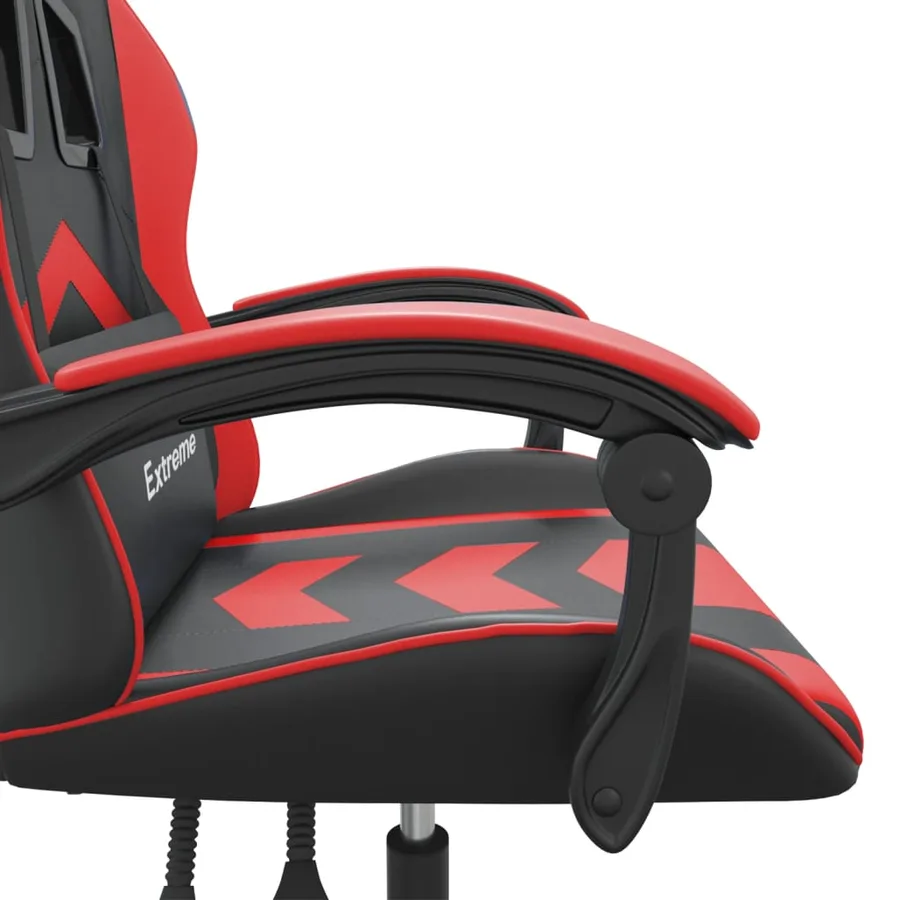 Chaise de jeu Noir et rouge Similicuir - 11