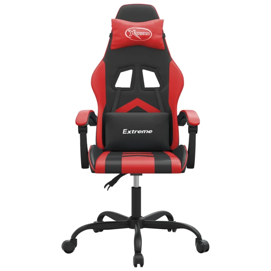 Chaise de jeu Noir et rouge Similicuir - 3
