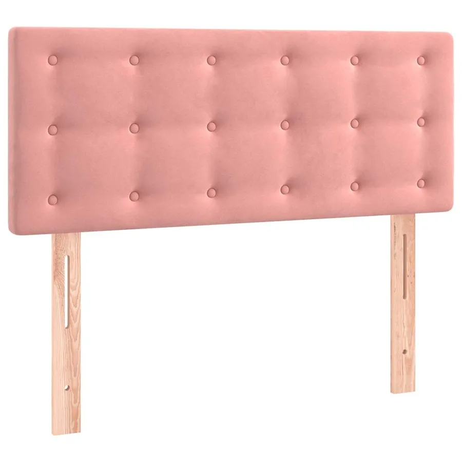 Sommier à lattes de lit avec matelas Rose 100x200 cm Velours - 6
