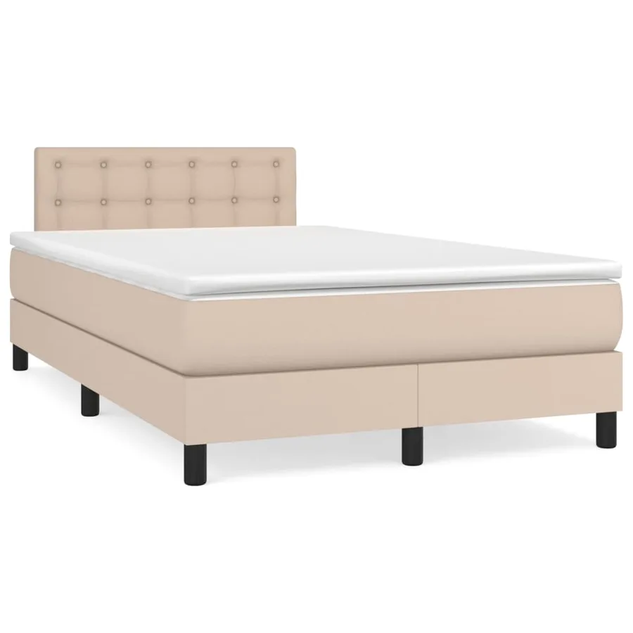 Sommier à lattes de lit avec matelas Cappuccino 120x200 cm - 2