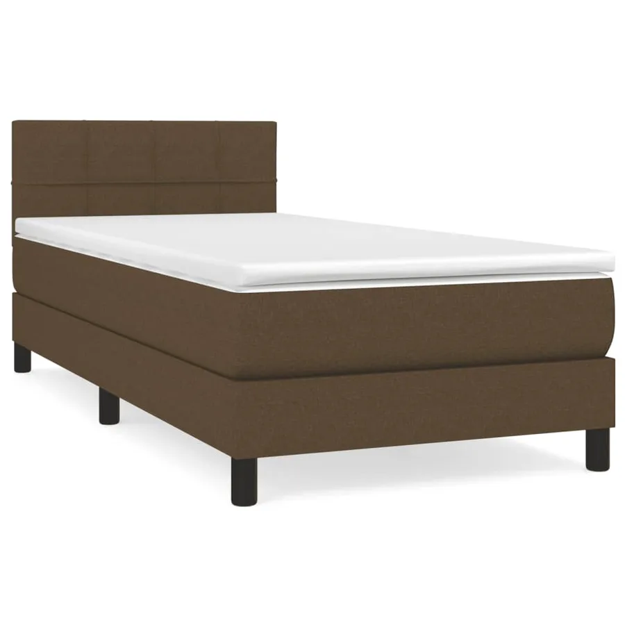 Sommier à lattes de lit avec matelas Marron foncé 80x200 cm - 2