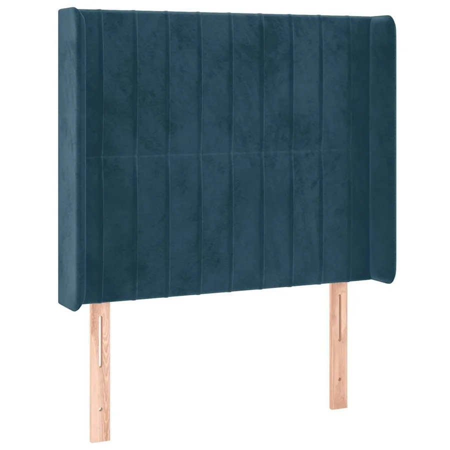 Sommier à lattes de lit matelas et LED Bleu foncé 100x200 cm - 7