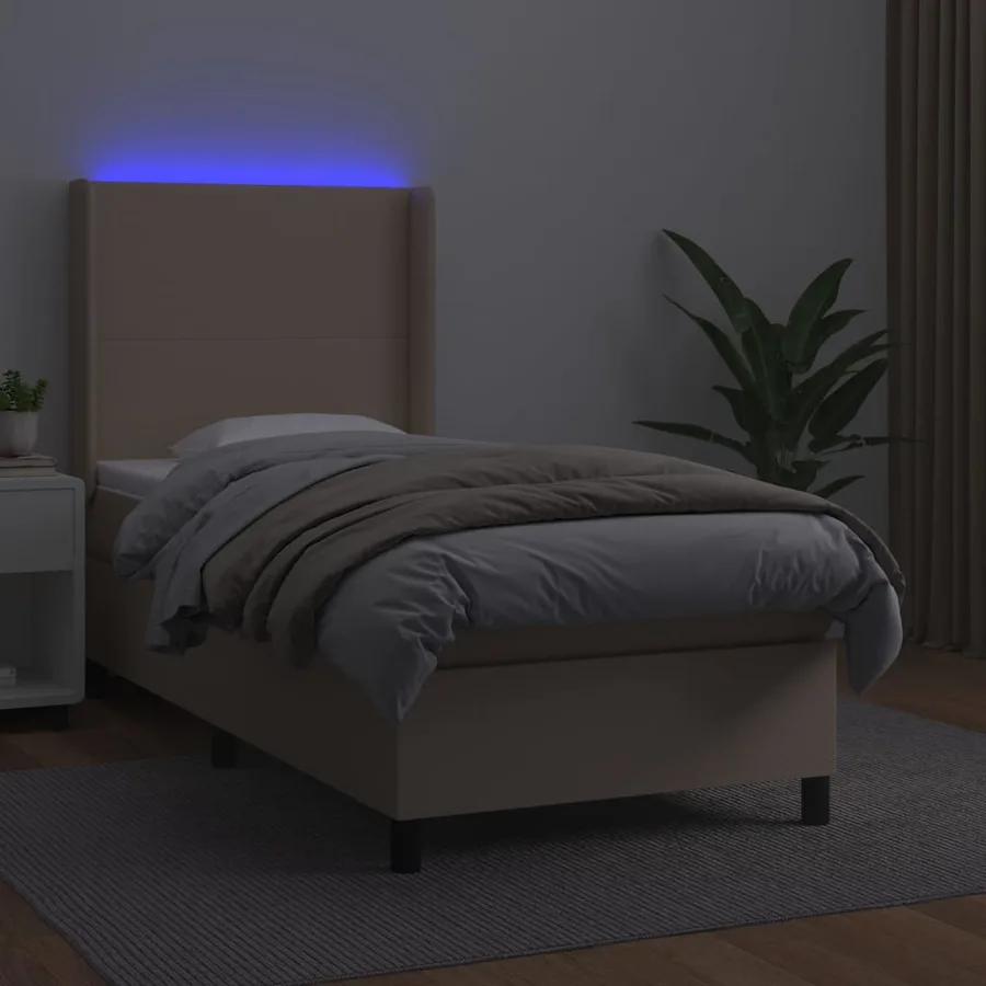 Sommier à lattes de lit matelas LED Cappuccino 100x200 cm - 3