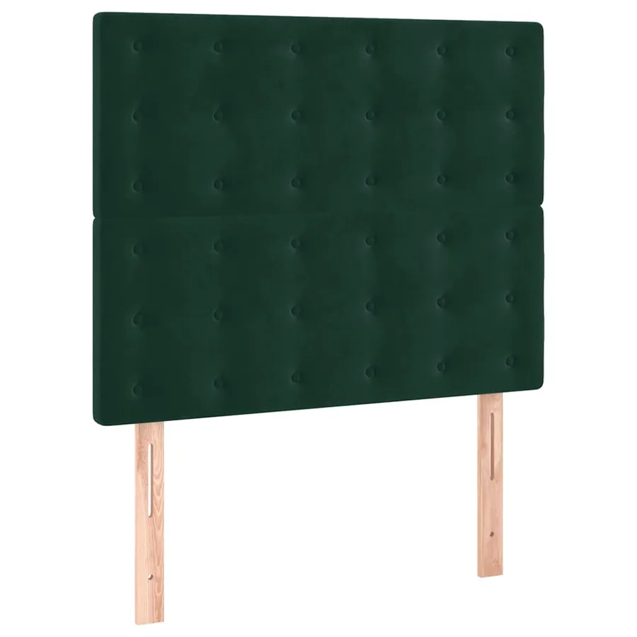 Sommier à lattes de lit avec matelas Vert foncé 100x200 cm - 6