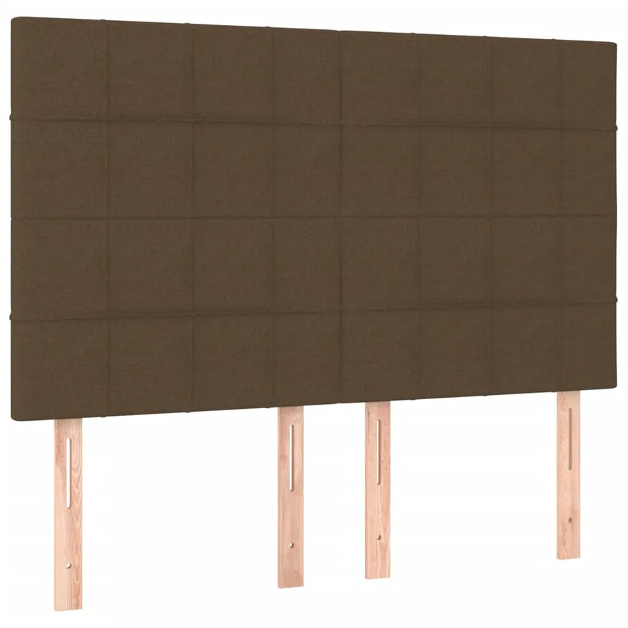 Sommier à lattes de lit avec matelas Marron foncé 140x190 cm - 6