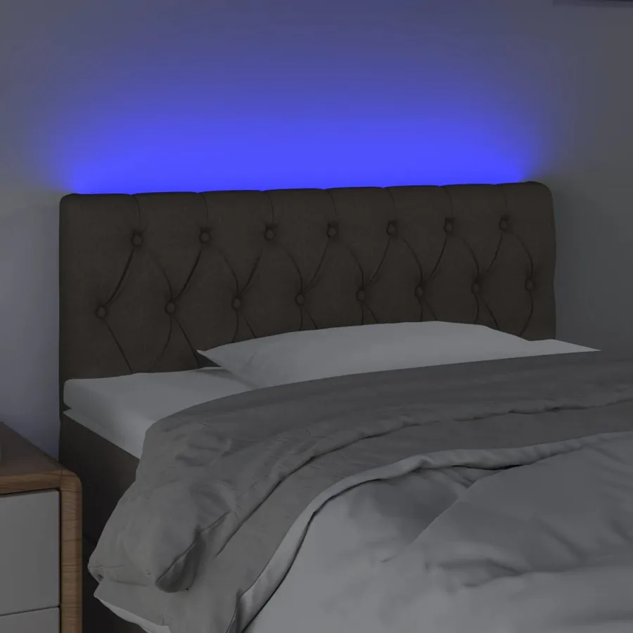 Tête de lit à LED Taupe 90x7x78/88 cm Tissu - 3