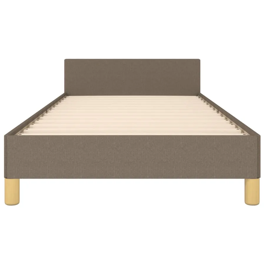 Cadre de lit sans matelas avec tête de lit taupe 90x190cm tissu - 6