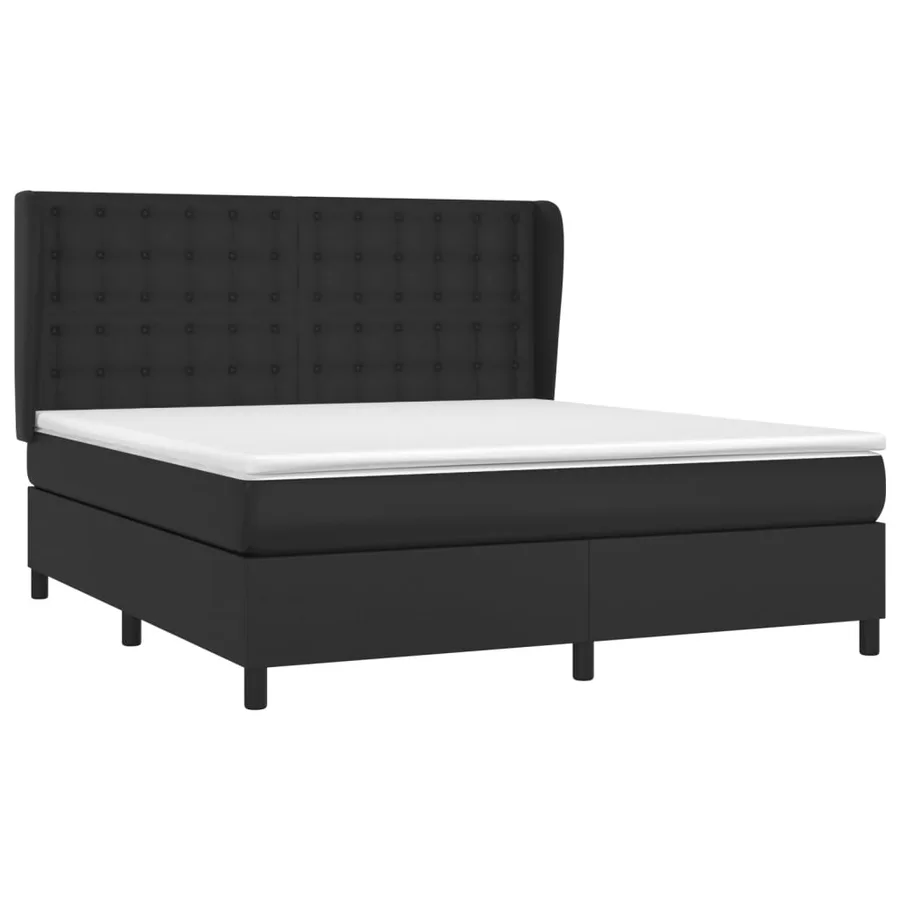 Sommier à lattes de lit avec matelas Noir 160x200 cm - 3