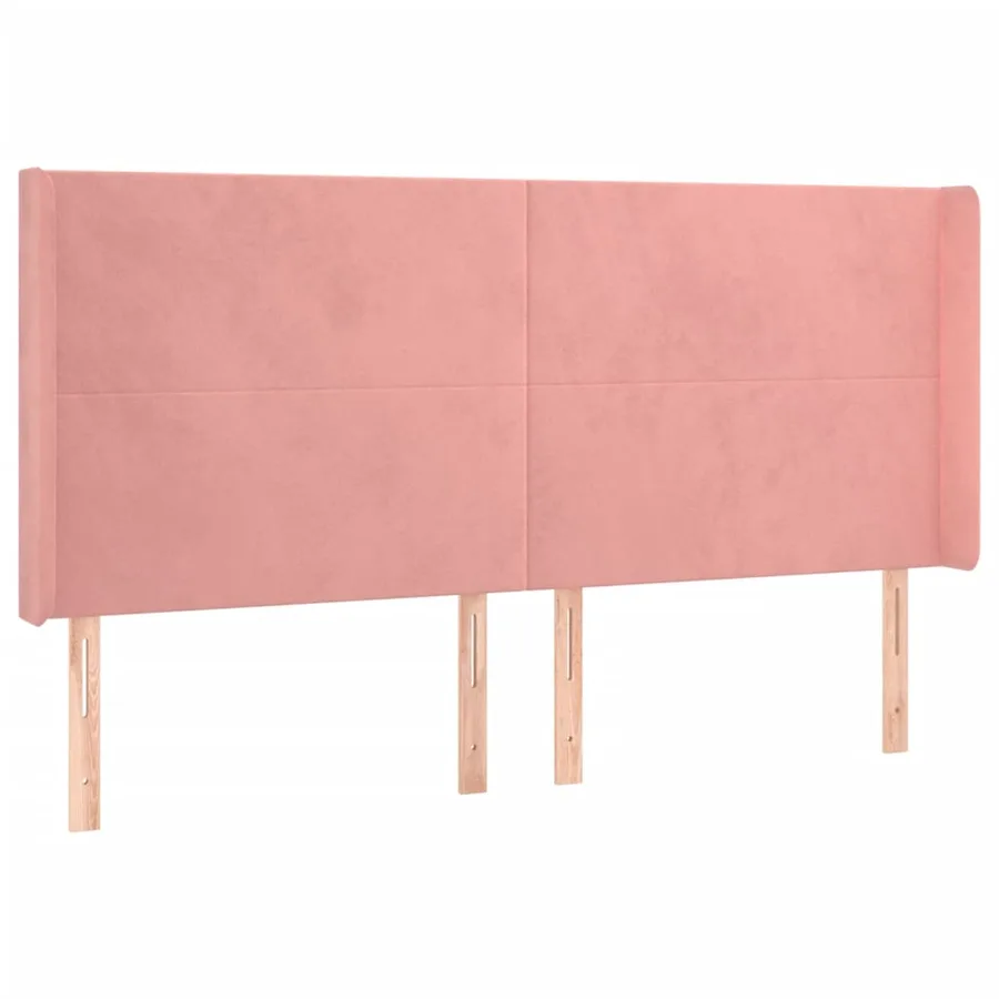 Tête de lit à LED Rose 203x16x118/128 cm Velours - 3