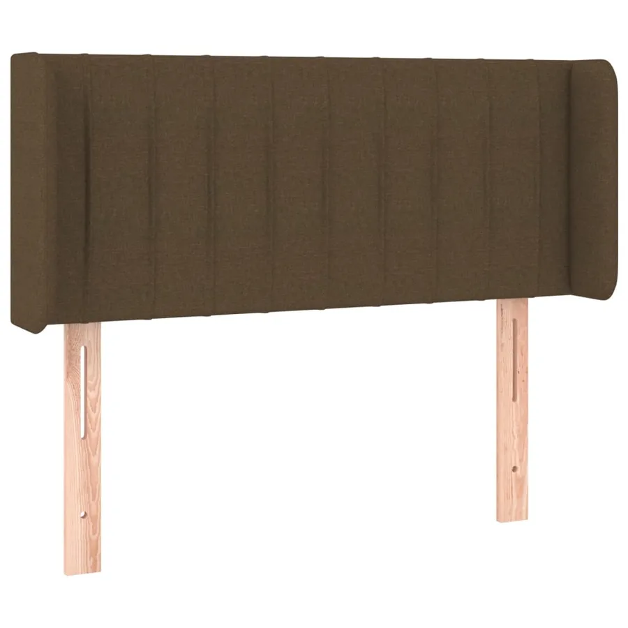 Tête de lit à LED Marron foncé 83x16x78/88 cm Tissu - 3
