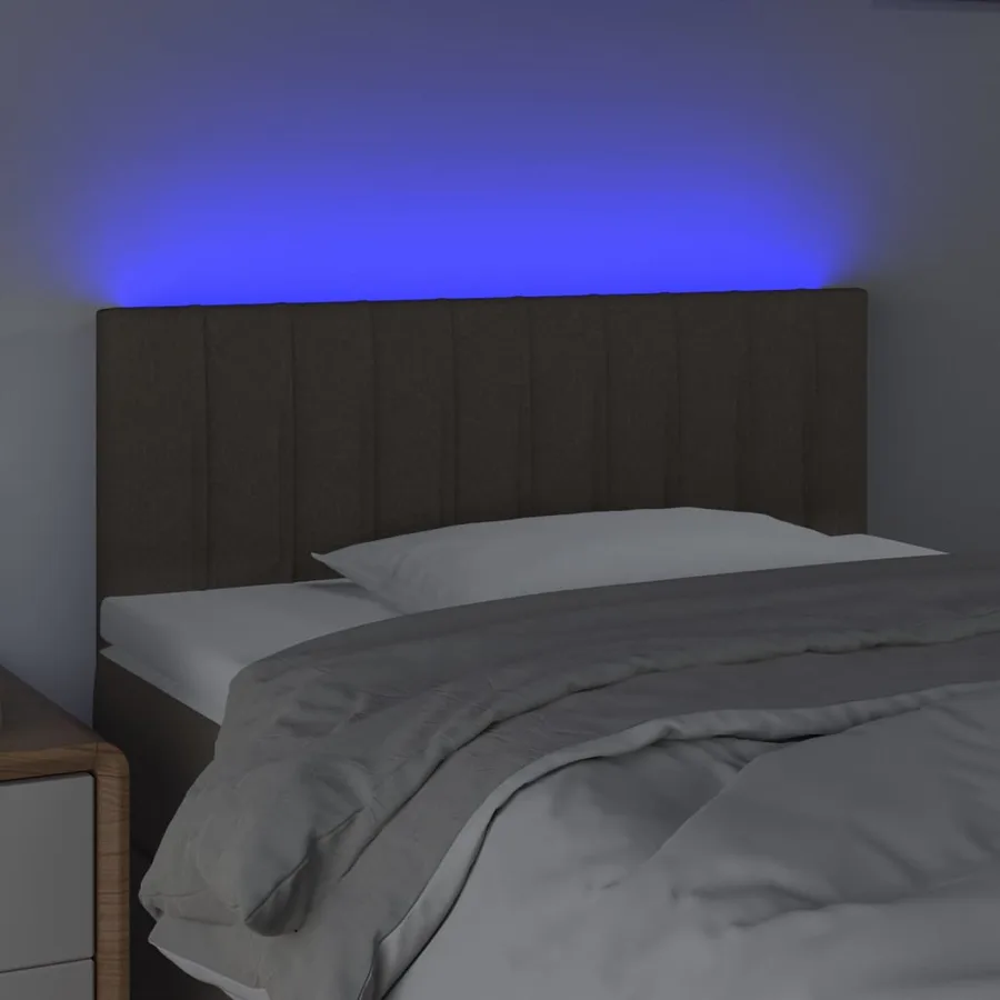 Tête de lit à LED Taupe 80x5x78/88 cm Tissu - 3