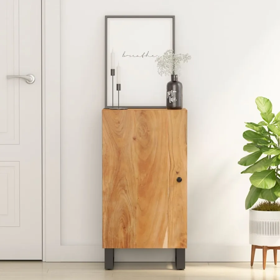 Buffet avec porte 40x31x75 cm bois massif d'acacia
