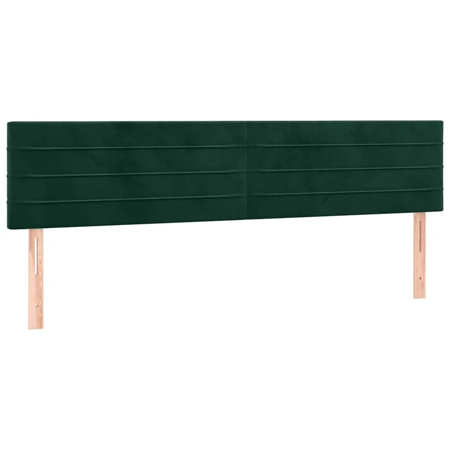 Tête de lit à LED Vert foncé 200x5x78/88 cm Velours - 4
