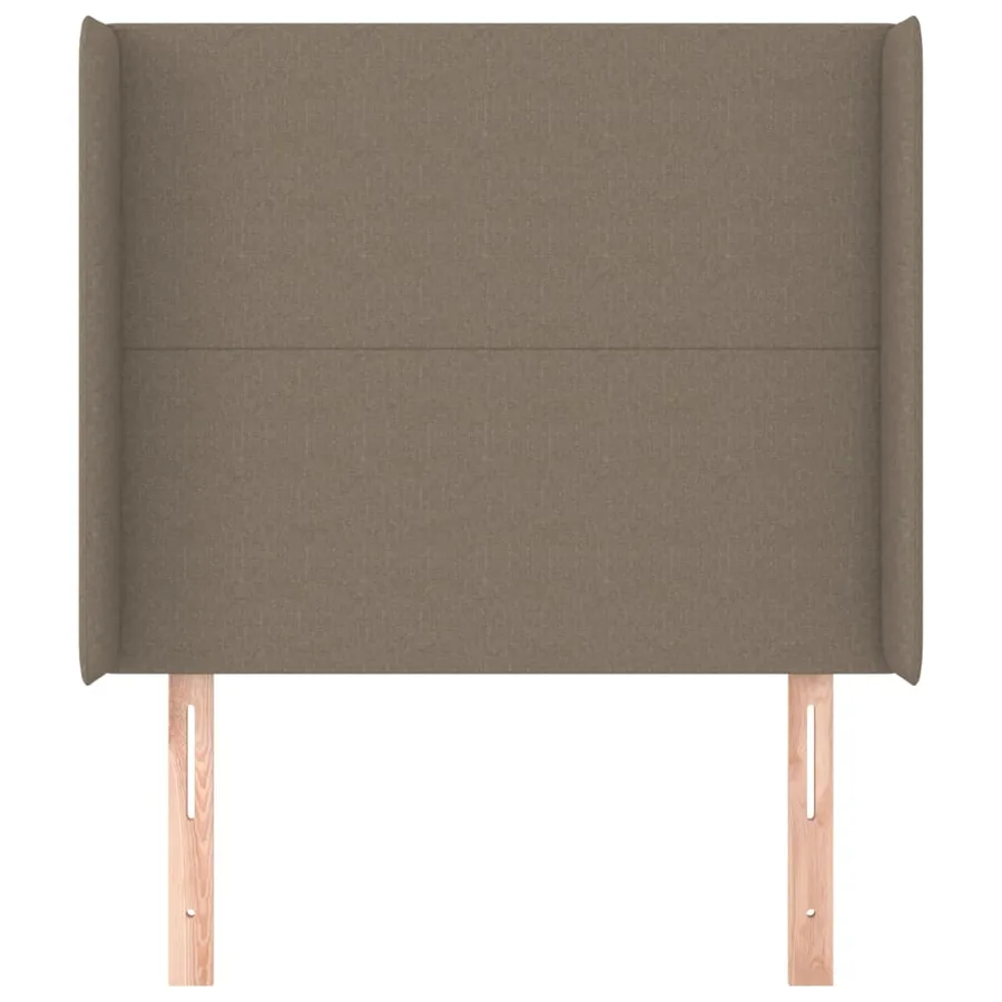 Tête de lit avec oreilles Taupe 93x16x118/128 cm Tissu - 3