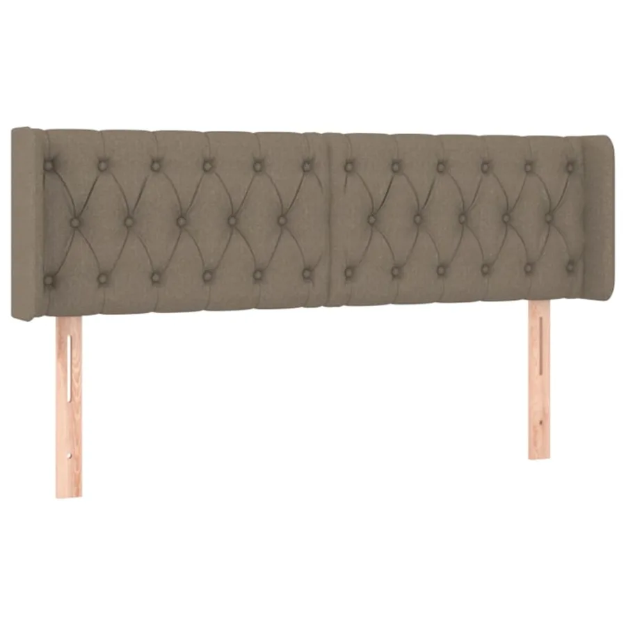 Tête de lit avec oreilles Taupe 163x16x78/88 cm Tissu - 2