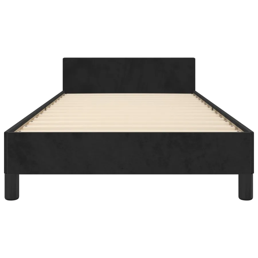 Cadre de lit sans matelas noir 90x200 cm velours - 6