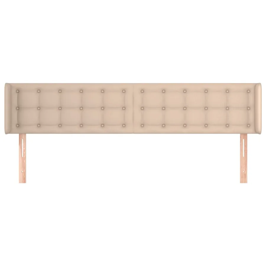 Tête de lit avec oreilles Cappuccino 203x16x78/88 cm Similicuir - 3