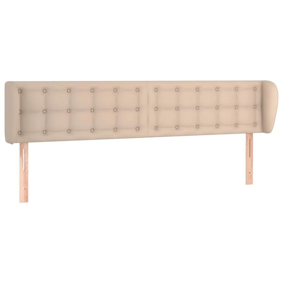 Tête de lit avec oreilles Cappuccino 203x23x78/88 cm Similicuir - 2