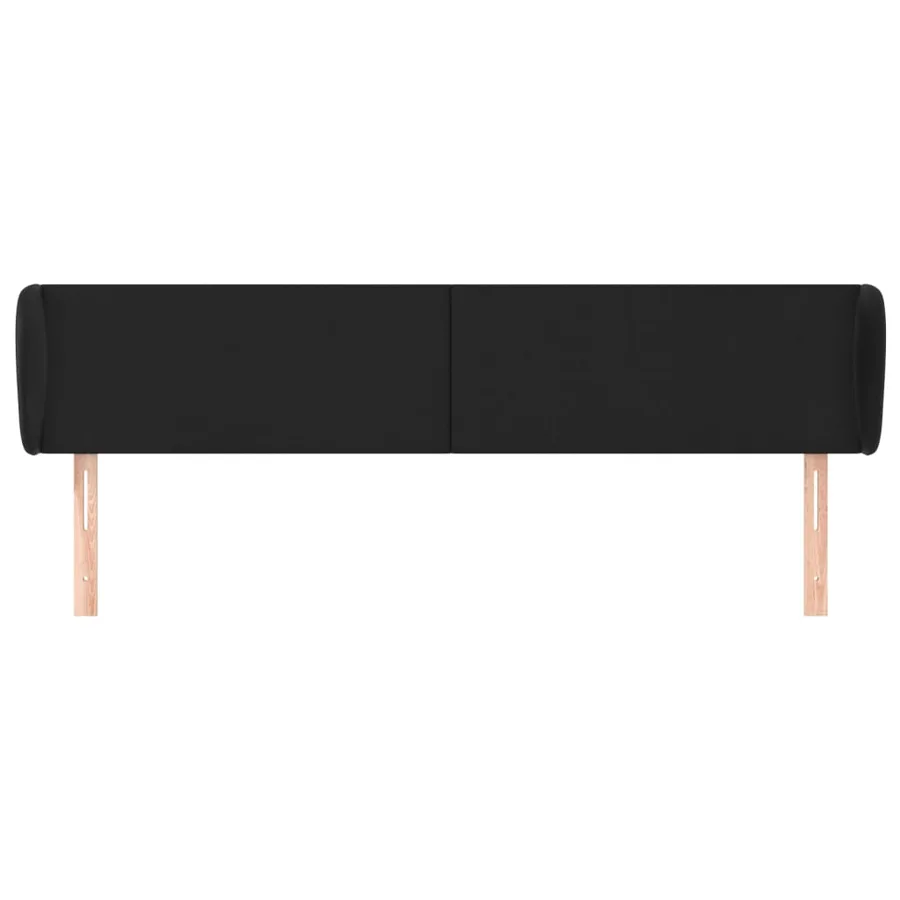 Tête de lit avec oreilles Noir 163x23x78/88 cm Similicuir - 3