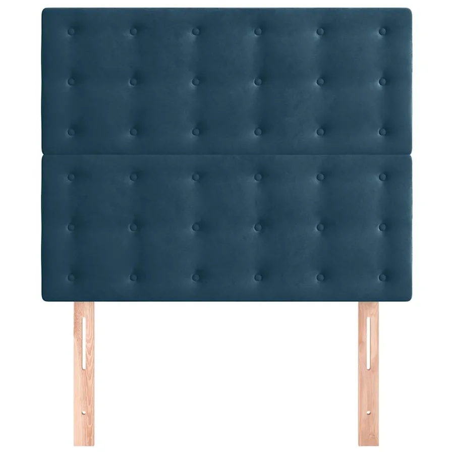 Tête de lit Bleu foncé 90x5x118/128 cm Velours - 3